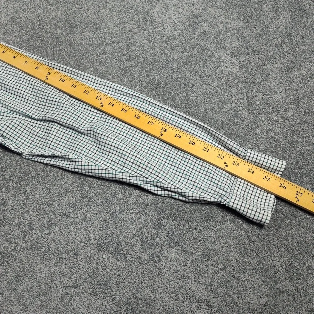 Banana Republic Mens Untucked Fit Organic Cotton Oxford Plaid Button Dn Shirt XL
